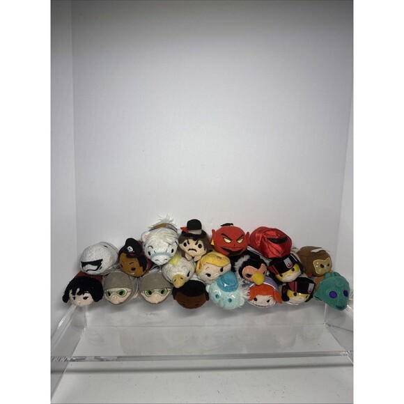 Disney Other - Disney Tsum Tsum Mini Plush Lot Of 19 Various Characters Some No Tags USED
